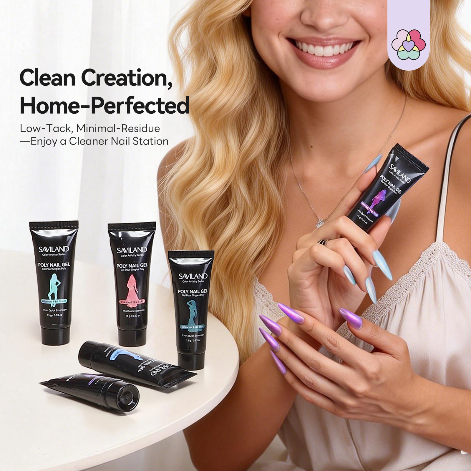 6-Color Fine Shimmer Poly Gel Kit (Ships to US Only)