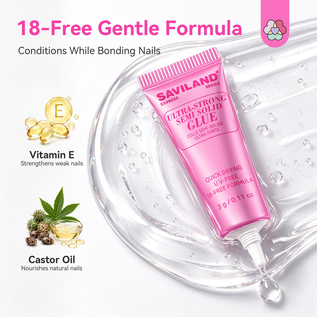 No-UV Semi-Solid Nail Glue for Press-Ons (Ships to US Only)