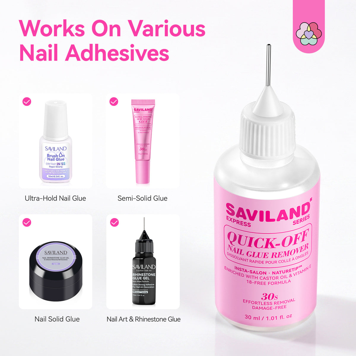 30ml Pinpoint Press-On Nail Glue Remover (Ships to US Only)