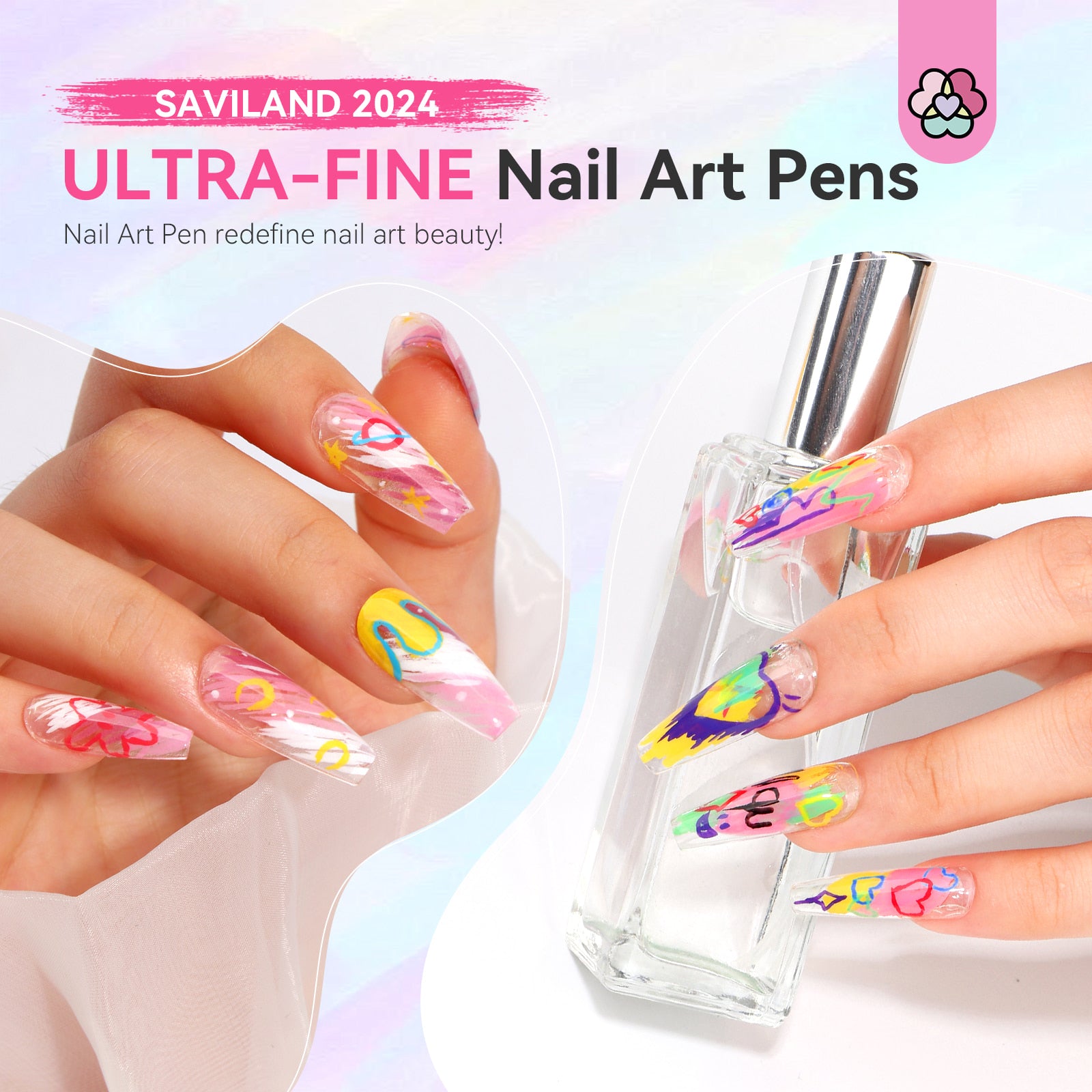 12 Colors 3D Nail Art Pens for Creative Nail Designs (Ships to US Only)