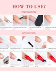 Gel Nail Extension Kit with Lamp & Coffin Nail Tips (Ships to US Only)