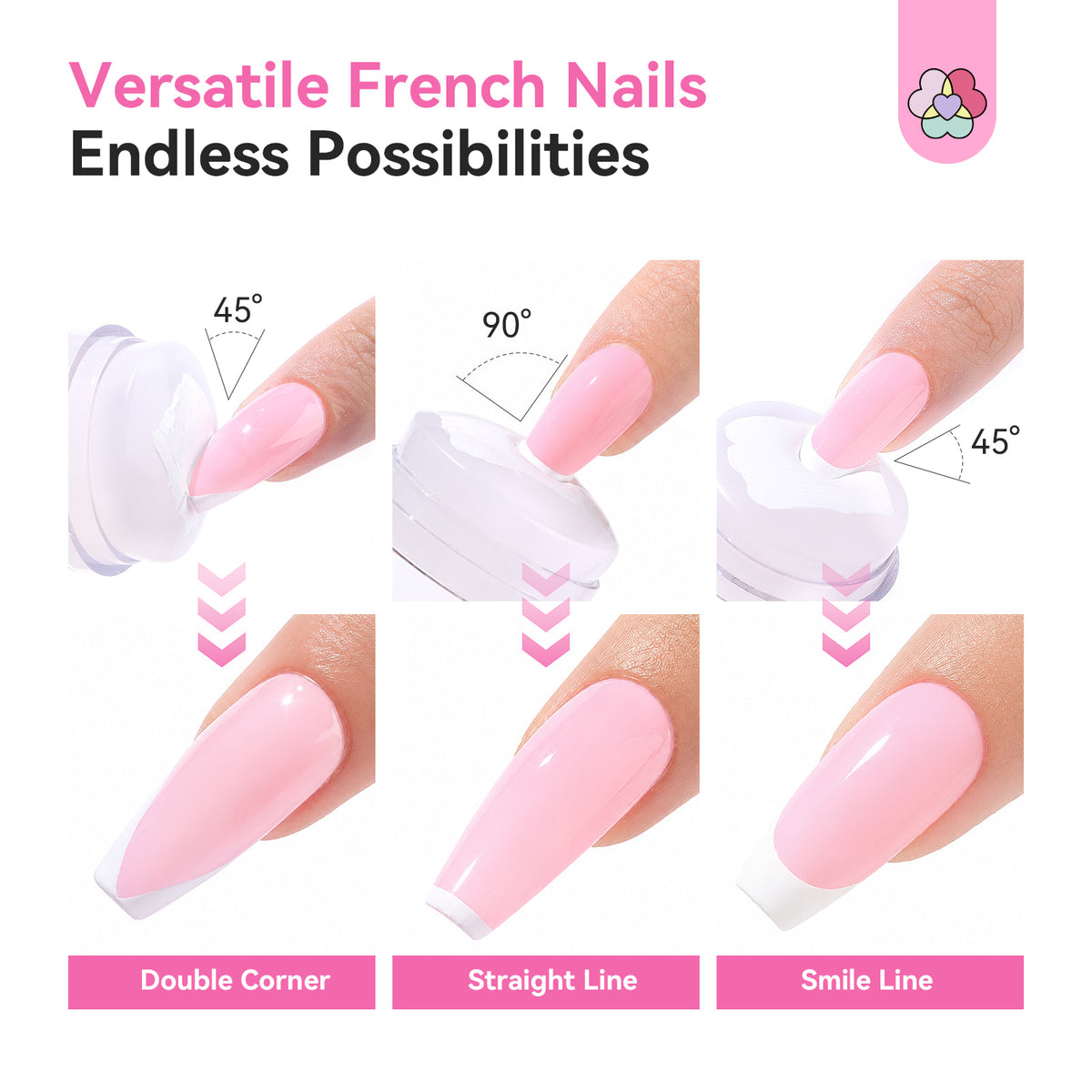 7-Piece Silicone French Tip Nail Stamp Set (Ships to US Only)