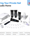 Cat Eye Poly Gel Kit with UV Lamp, Dual Forms & Nail Brush