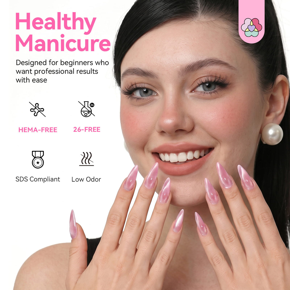 4-Color Pink Cat Eye Poly Gel Extension Kit (Ships to US Only)