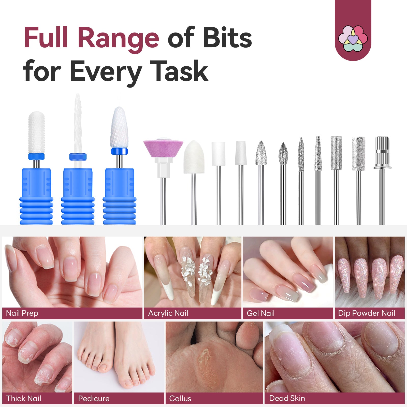 40000RPM Electric Nail Drill for 30S Fast Acrylic Removal
