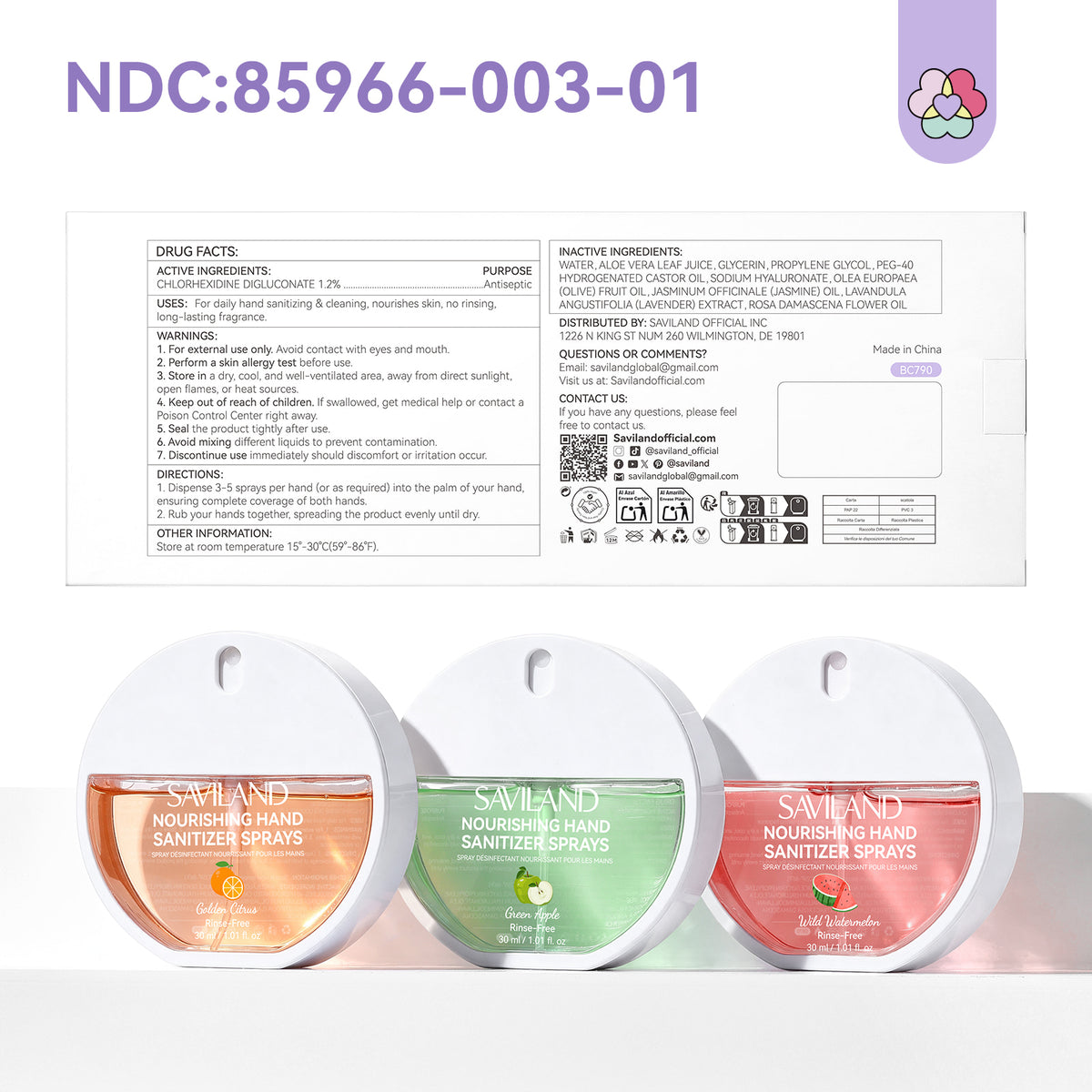 Deep-Hydrating Aloe Hand Sanitizer Spray (Ships to US Only)