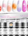 6 White Airbrush Gel Colors for Precision Nail Art (Ships to US Only)