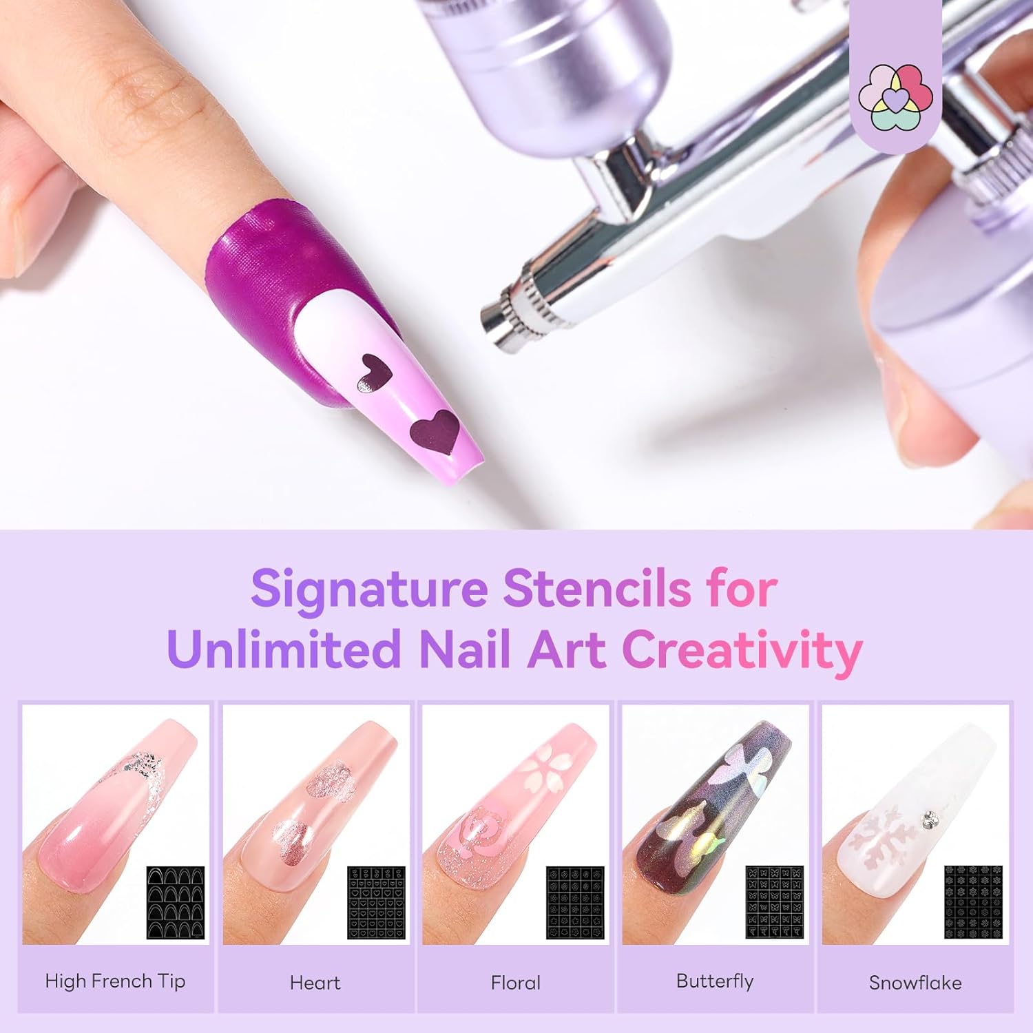 7-in-1 Airbrush Nail Art Kit for Instant Salon Results