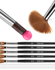 Professional Kolinsky Acrylic Brush Set Sizes 4-12