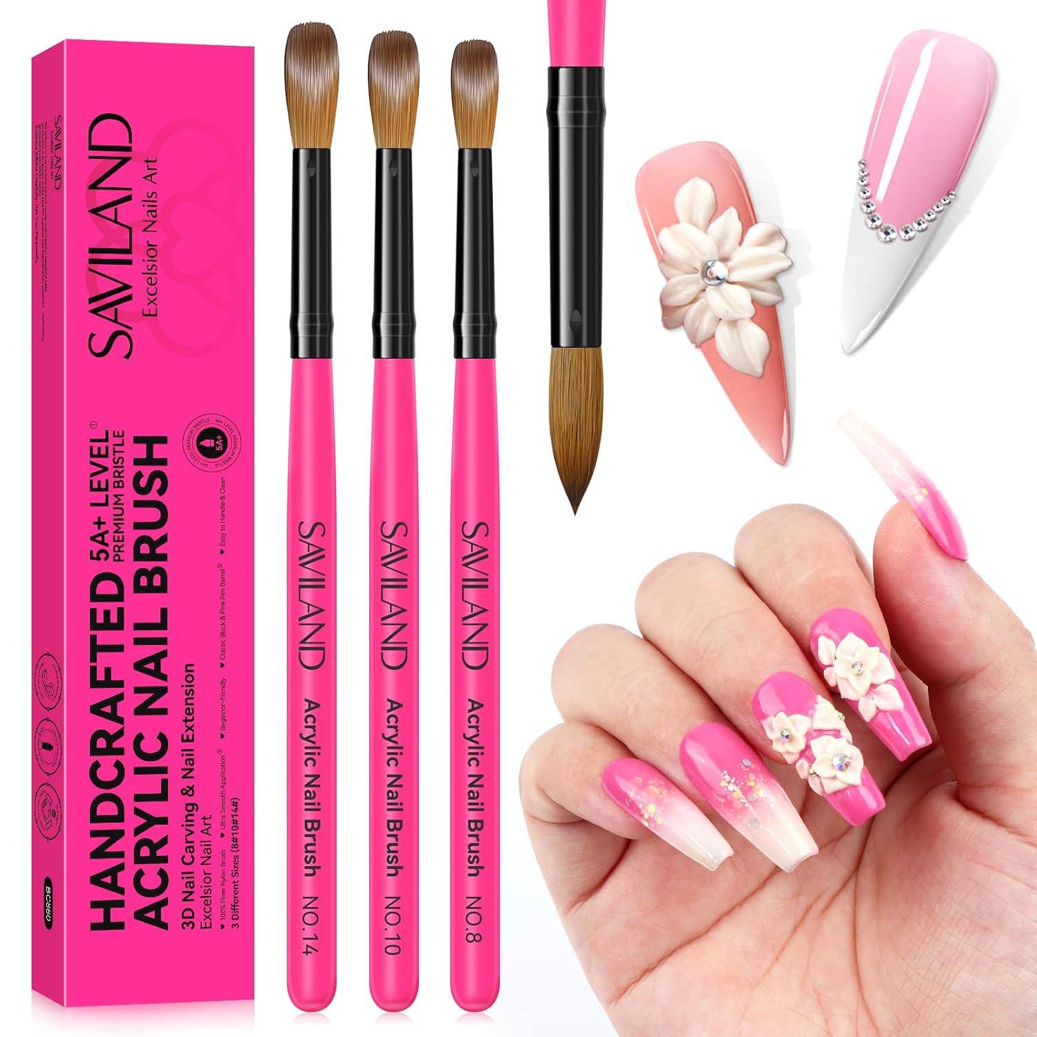 Acrylic Nail Brush Set Professional | SAVILAND
