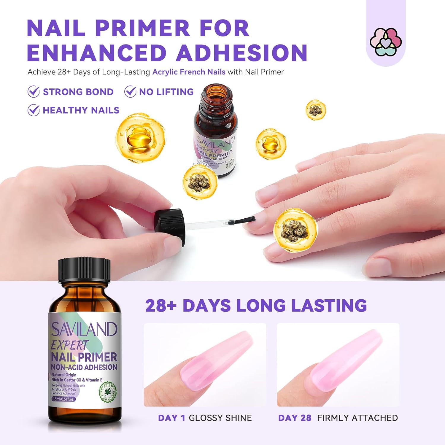 Acrylic Nail Kit for Beginners Complete Nail Extension Set | SAVILAND