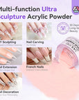 Saviland colored acrylic nail powder set