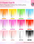 Saviland 12 Vitality Colors Airbrush Gel Nail Polish Set