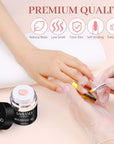 nude pink builder gel kit with nail forms