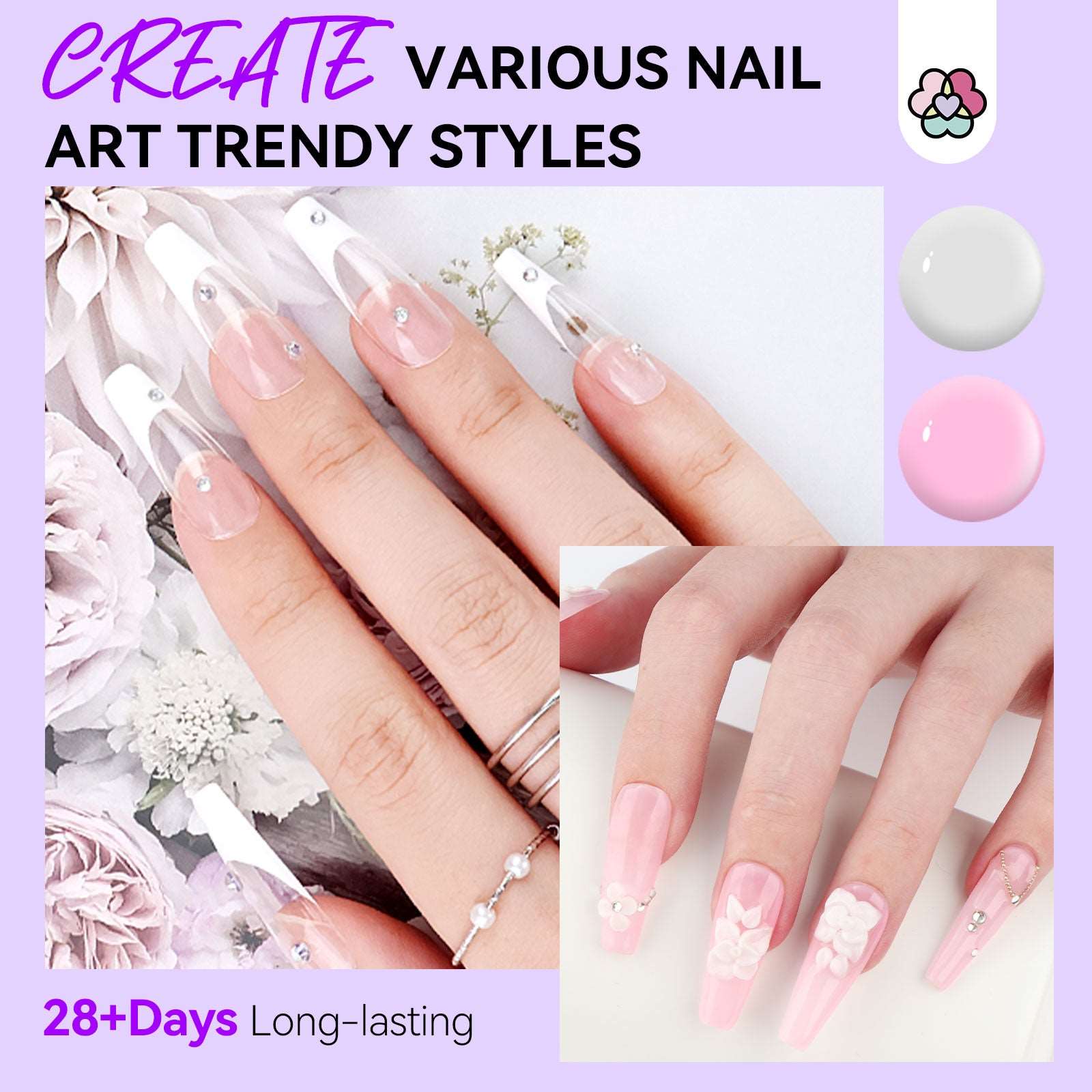 Builder Nail Gel Kit with UV Light Extension System | SAVILAND