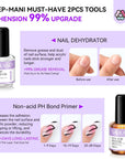 nail pre dehydrate and acid free PH bond in the Saviland builder gel set