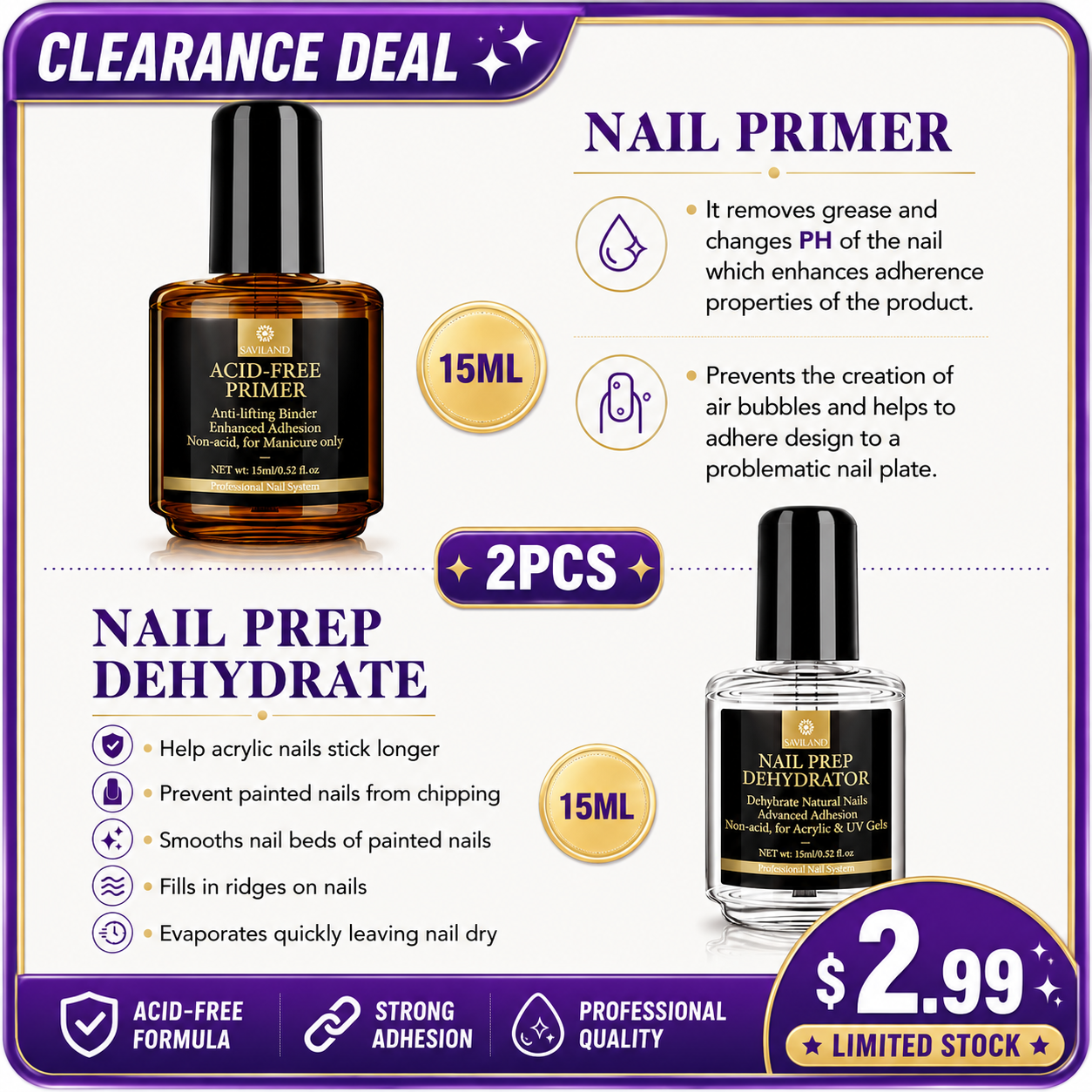 Nail Dehydrator &amp; Primer for Long-Lasting Nails