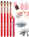 Acrylic Nail Brush Kit with French Manicure Mold Set