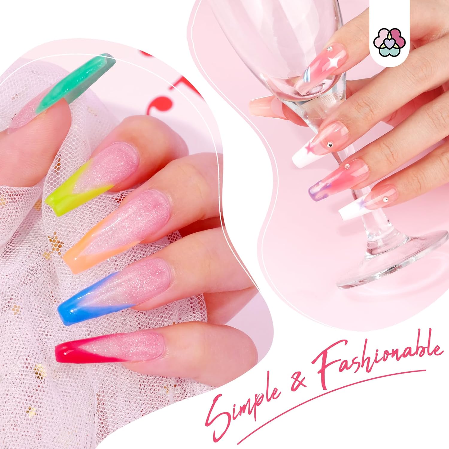 Acrylic Nail Brush Kit with French Manicure Mold Set