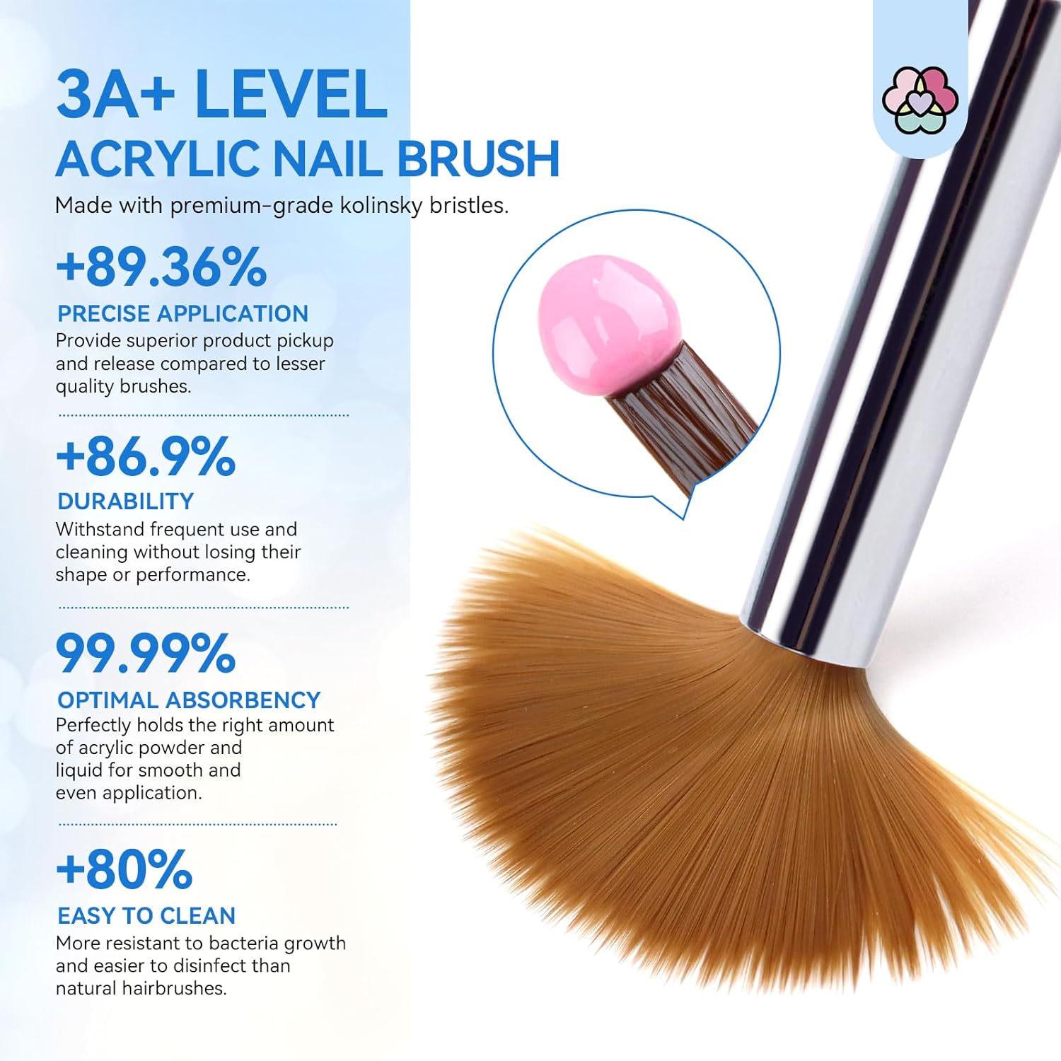 7PCS Acrylic Nail Brush Set for Nail Professionals