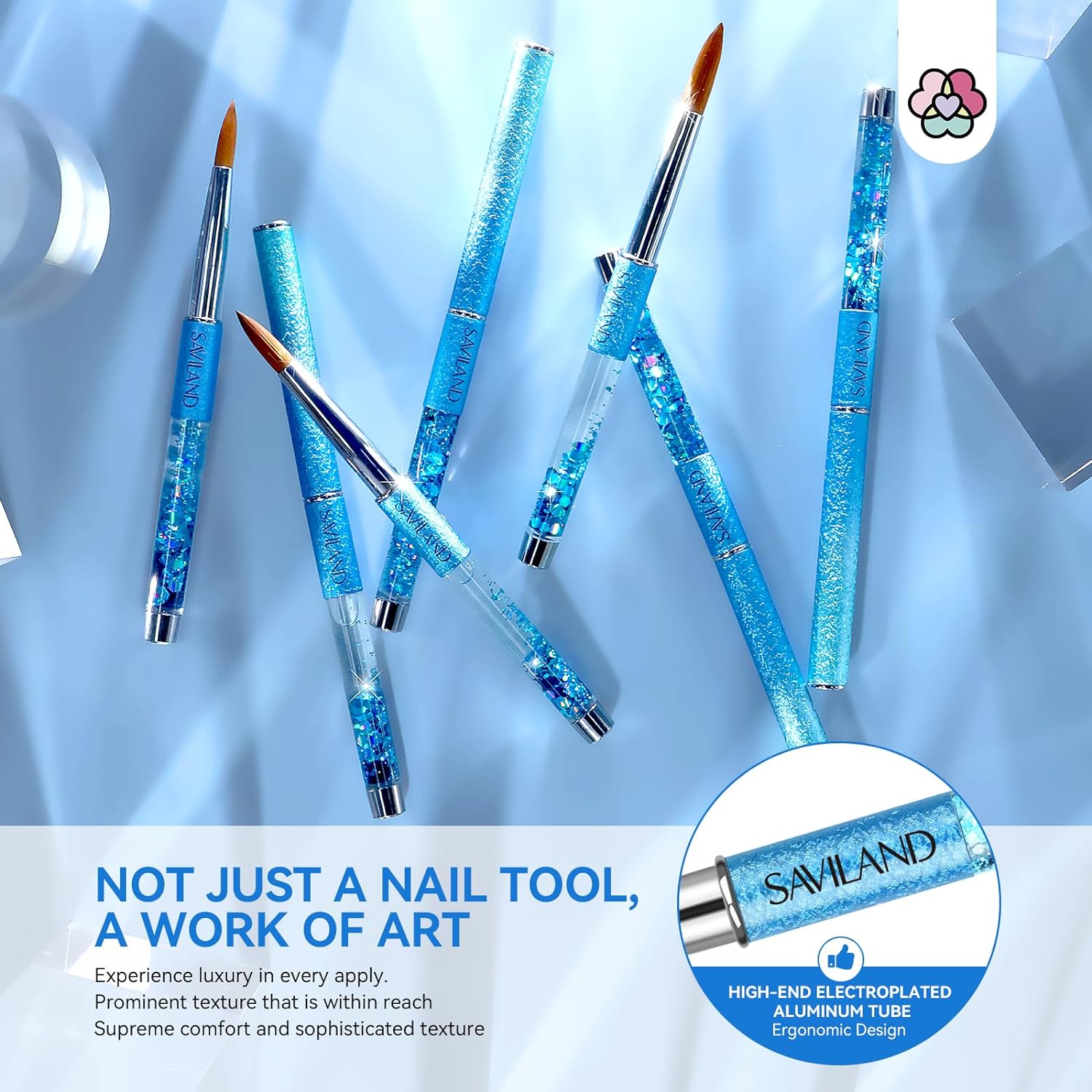 7PCS Acrylic Nail Brush Set for Nail Professionals