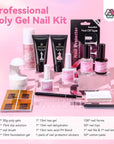 14PCS Poly Gel Nail Kit Starter Set for Beginners