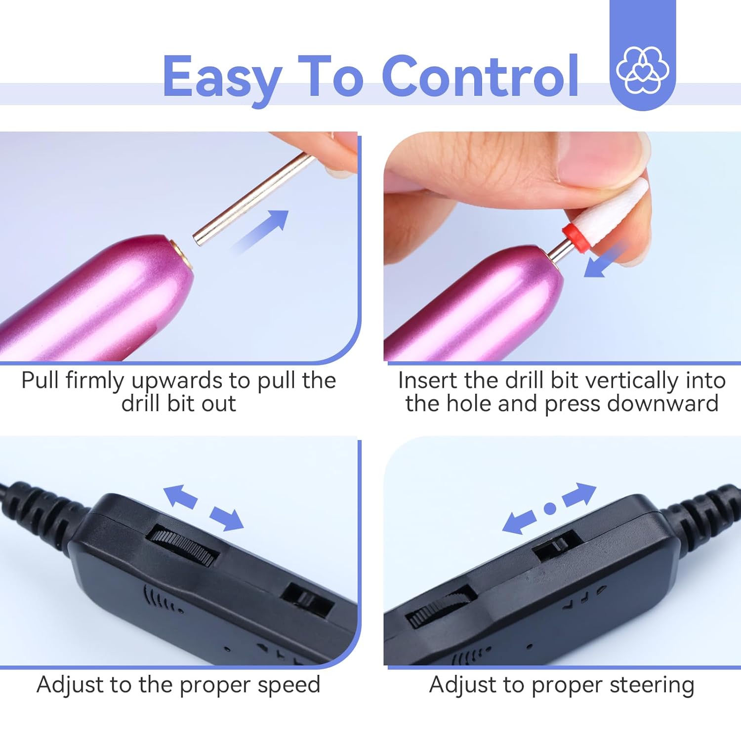 Portable 20000RPM Nail Drill for Acrylic Gel &amp; Dip Nails (Ships to US Only)
