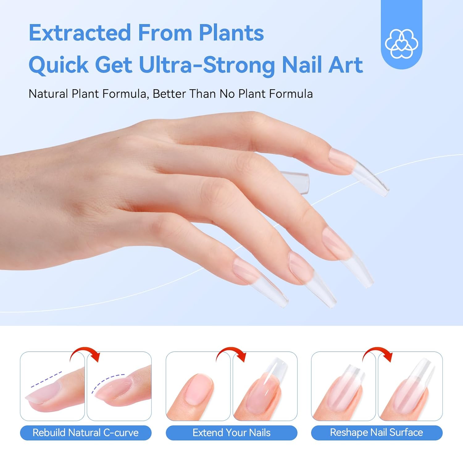 Clear Builder Gel Kit for Strong Nail Extensions &amp; Repair (Ships to US Only)