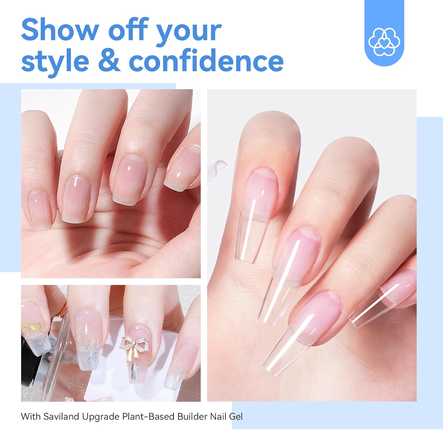Clear Builder Gel Kit for Strong Nail Extensions &amp; Repair (Ships to US Only)
