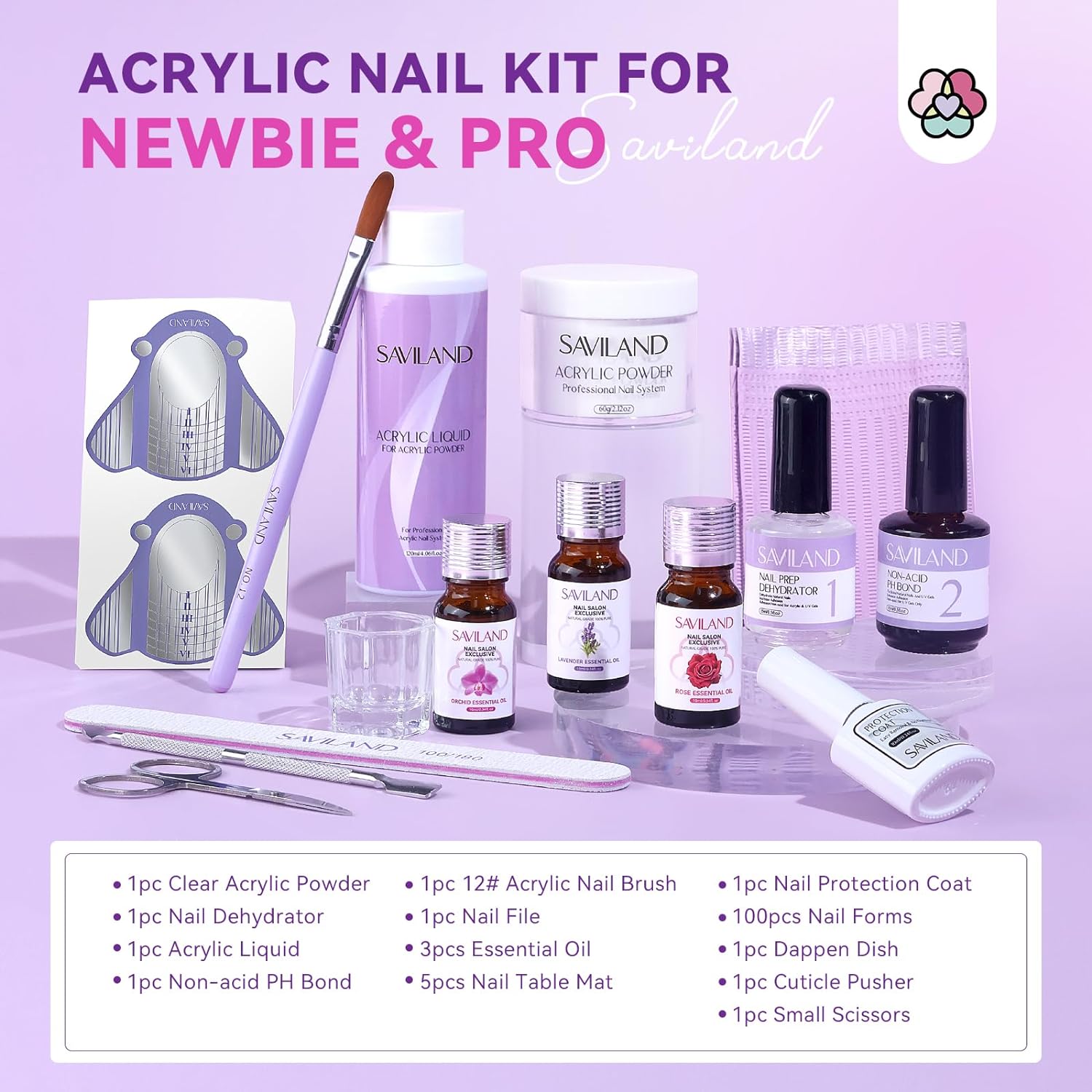 Acrylic Nail Kit with Essential Oils for Stronger Healthier Nails
