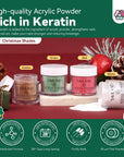 4 Colors Festive Acrylic Nail Kit for Holiday Nail Designs