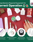 4 Colors Festive Acrylic Nail Kit for Holiday Nail Designs