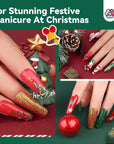 4 Colors Festive Acrylic Nail Kit for Holiday Nail Designs