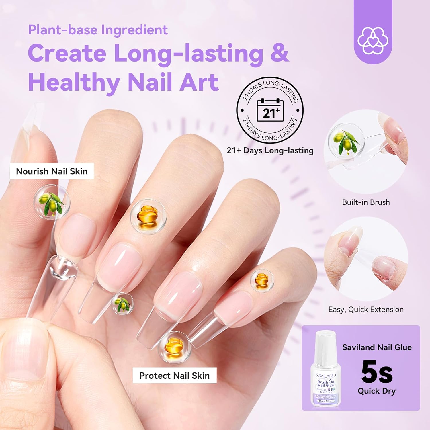 Fast Nail Glue Remover Kit with Cuticle Oil Pen (Ships to US Only)
