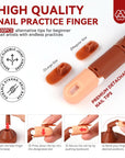 Adjustable Practice Finger for Acrylic Nail Training