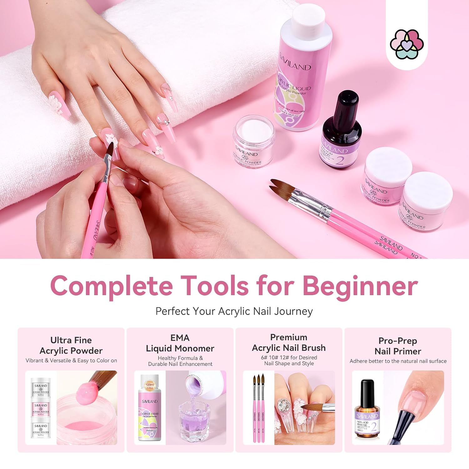Ultimate Acrylic Nail Kit with Lamp &amp; Drill for Beginners (Ships to US Only)
