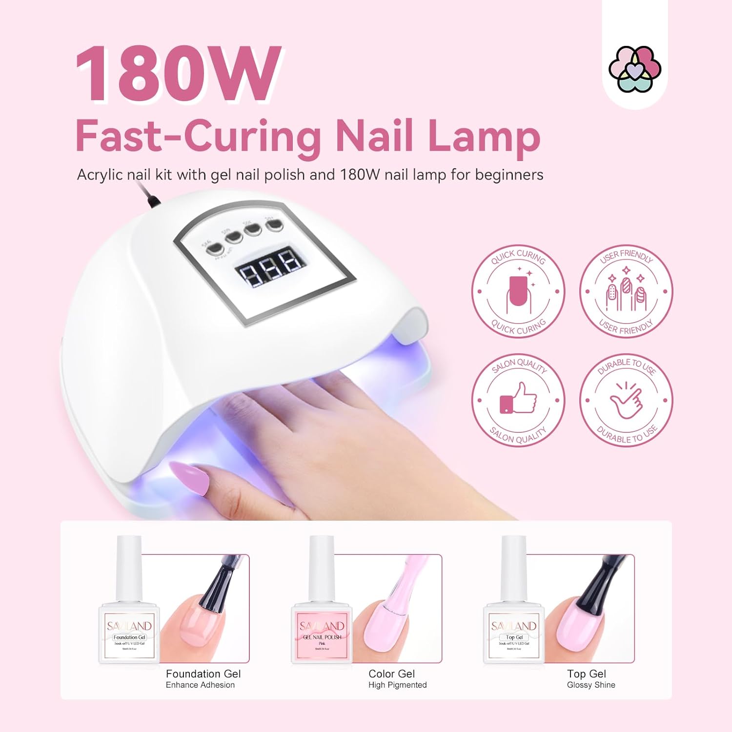Ultimate Acrylic Nail Kit with Lamp &amp; Drill for Beginners (Ships to US Only)