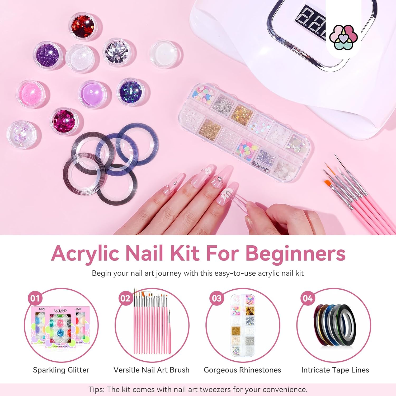 Ultimate Acrylic Nail Kit with Lamp &amp; Drill for Beginners (Ships to US Only)