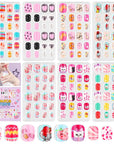 Kids Press-On Nails Set with Cute Colorful Designs (Ships to US Only)