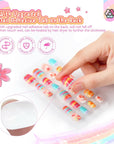 Kids Press-On Nails Set with Cute Colorful Designs (Ships to US Only)