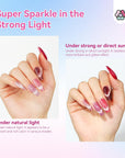 Glitter Silver Cat Eye Gel Nail Polish 15ml