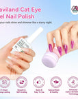 Glitter Silver Cat Eye Gel Nail Polish 15ml