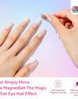 Glitter Silver Cat Eye Gel Nail Polish 15ml