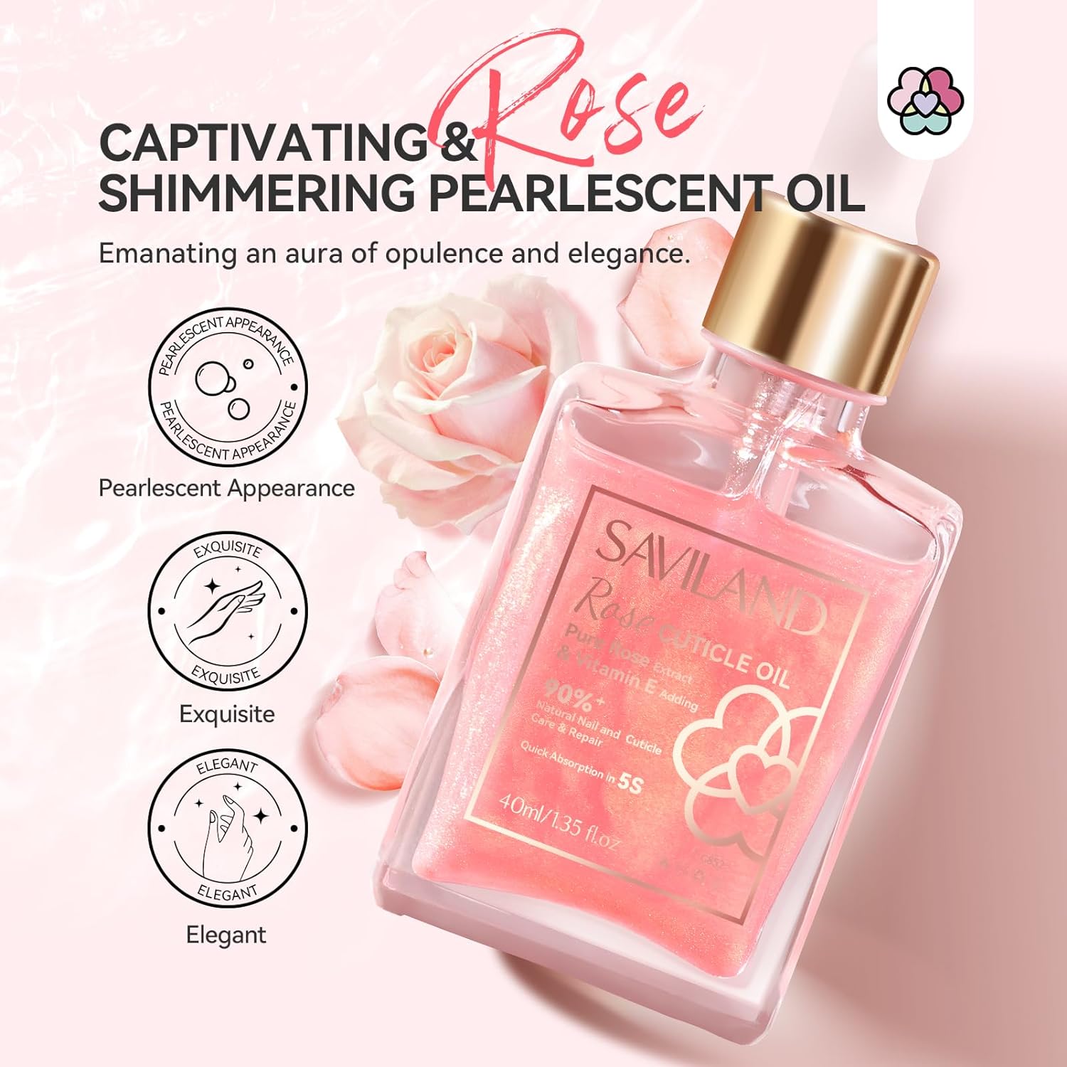 Rosehip Cuticle Oil with Vitamin E 40ml (Ships to US Only)