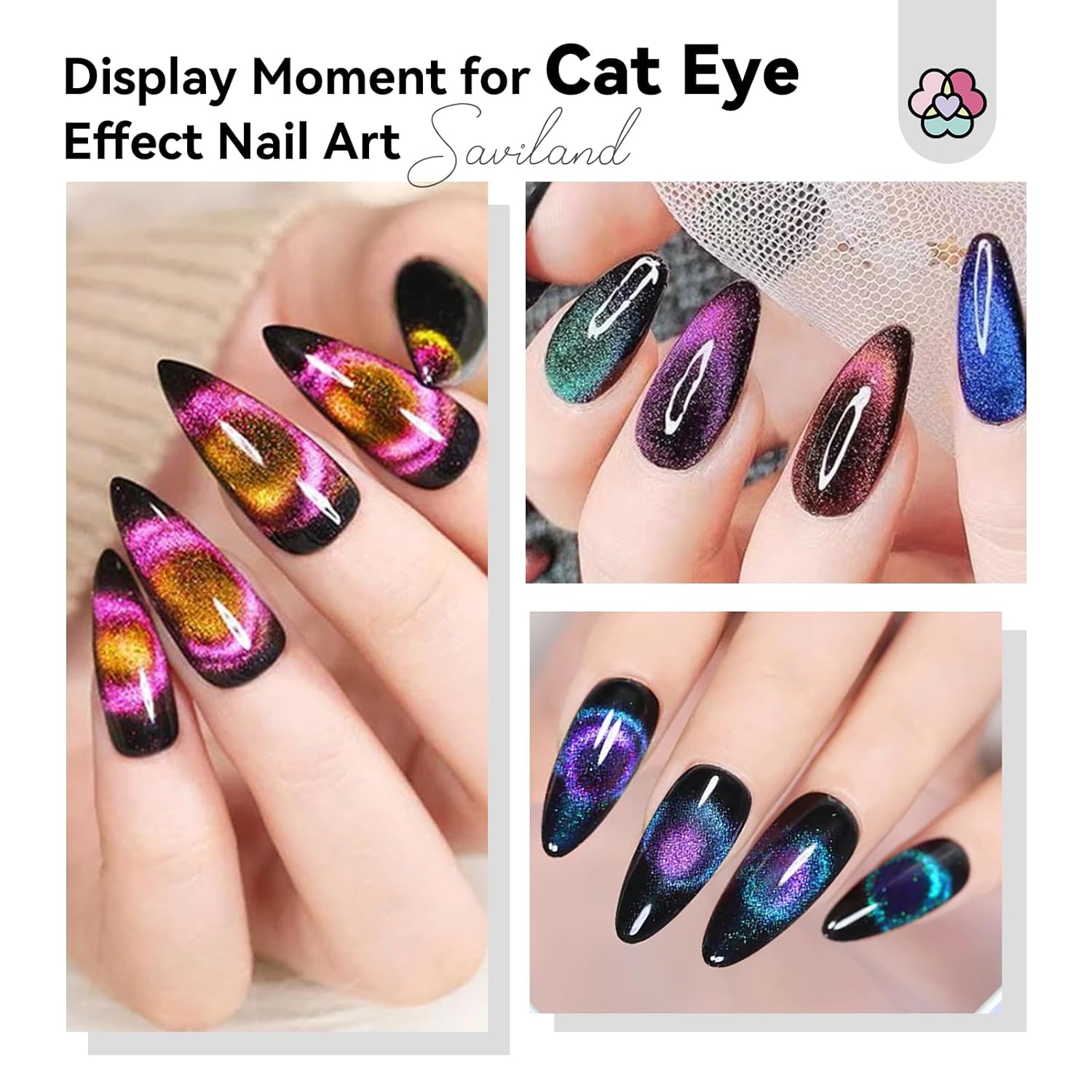 9PCS Cat Eye Magnet Set for Creative Nail Designs