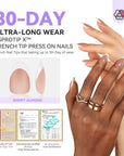 Short Almond French Press On Nails (Ships to US Only)