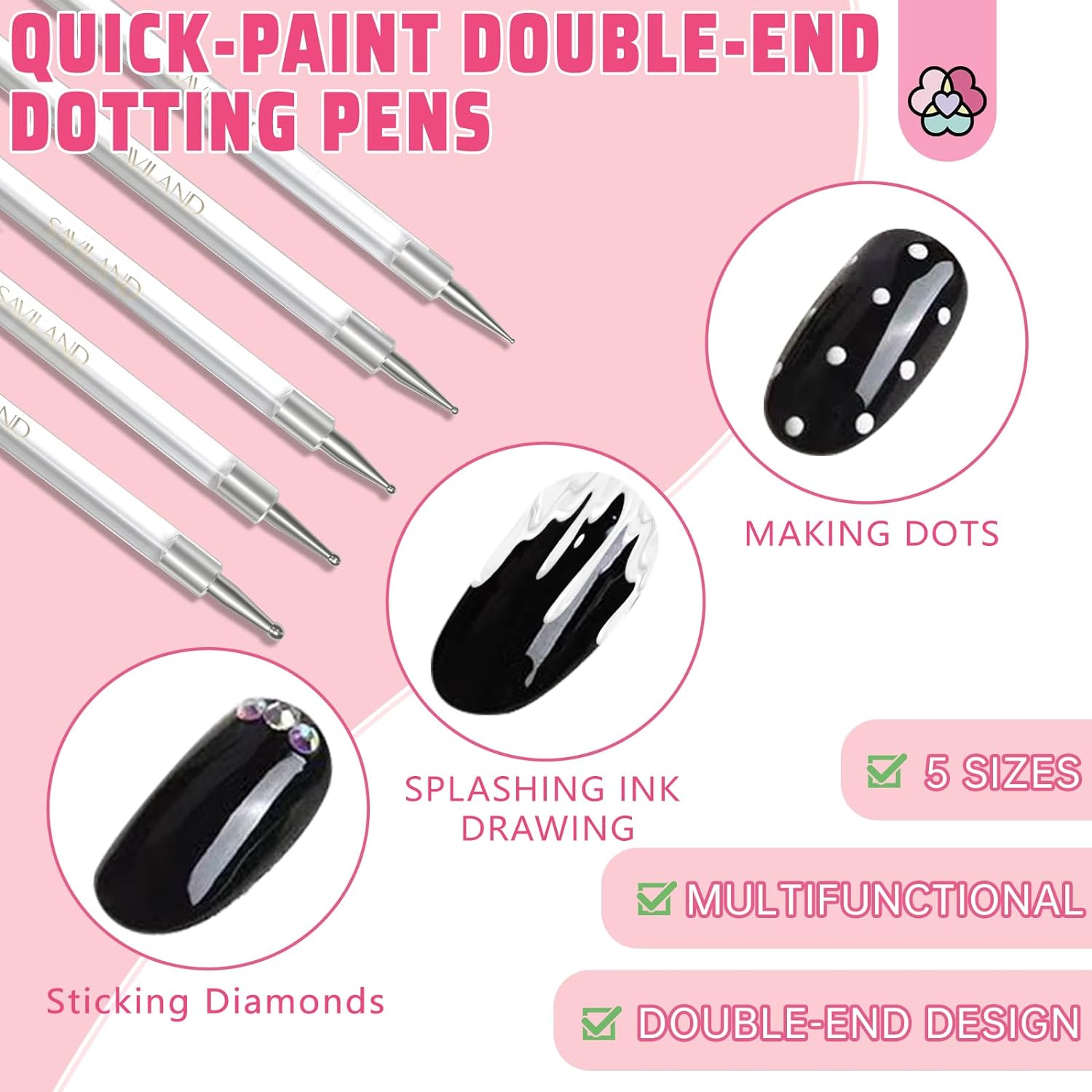 Quick Paint Dotting Tools Nail Art Pen Set