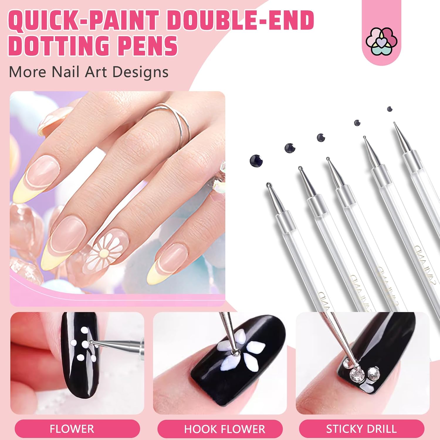 Quick Paint Dotting Tools Nail Art Pen Set