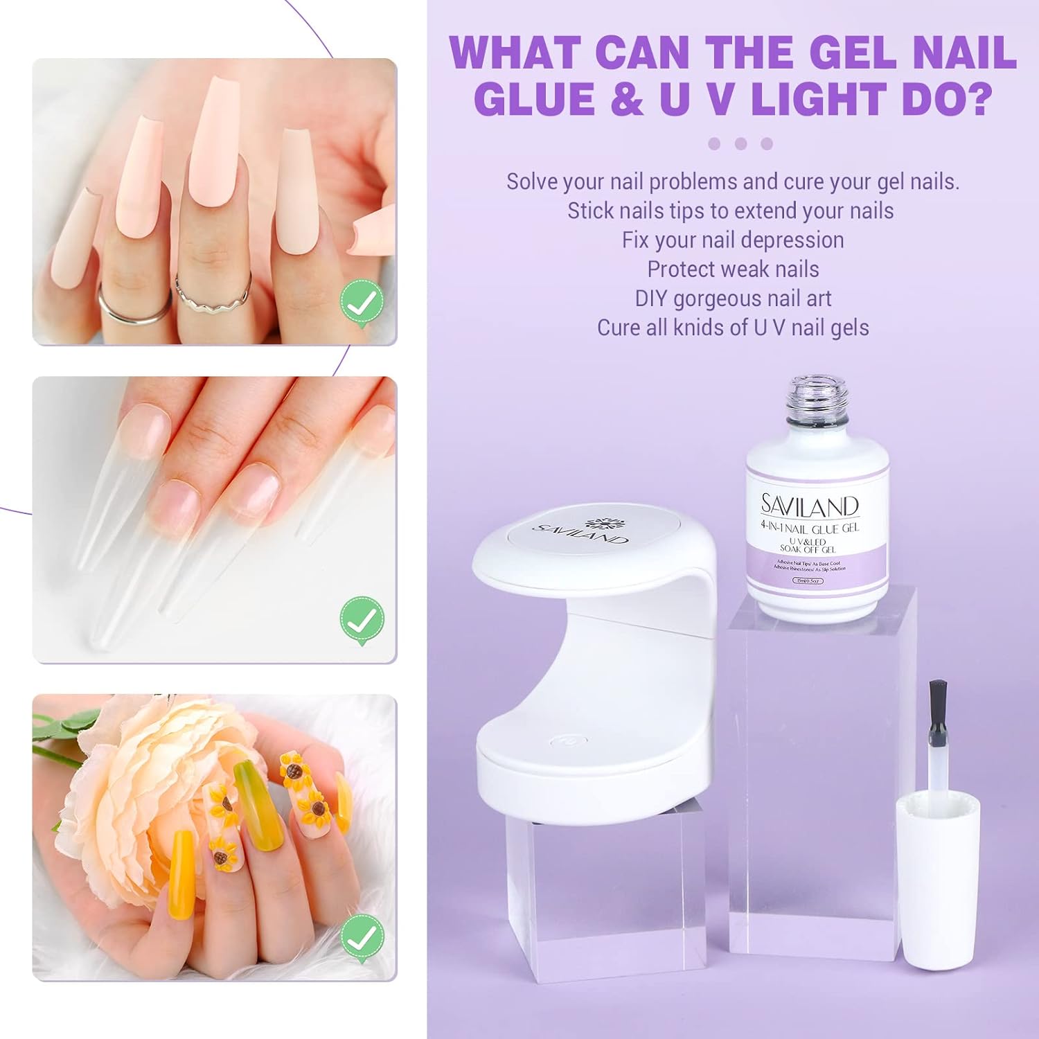 what can the Gel Nail Glue with Lamp Kit do