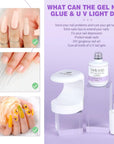 what can the Gel Nail Glue with Lamp Kit do
